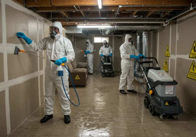 Basement Moisture Removal and Structural Drying process in Spencer County, IN